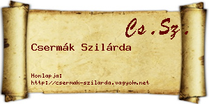 Csermák Szilárda névjegykártya